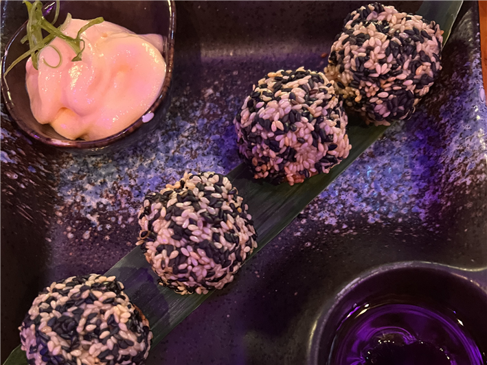 lobster balls with sesame